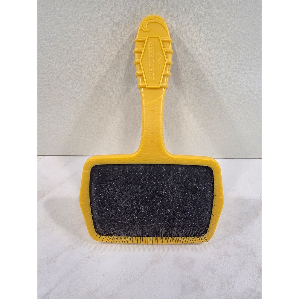 Petcore Dog Mom Grooming Slicker Brush Honeycomb Burt's Bees for Dogs Yellow